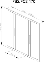 DTO Душевая дверь в нишу FB2 170-190 Black – фотография-11