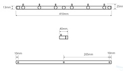 Bemeta Планка с шестью крючками Omega 104606112 – фотография-2
