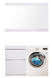 Style Line Тумба с раковиной Даймонд 120 L glass, Люкс белая, PLUS – фотография-11