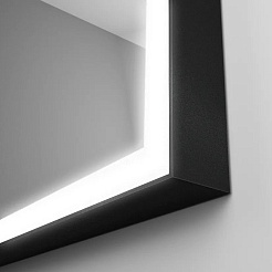 Teymi Зеркало Helmi Black Edition 70x80 Led с сенсором на взмах черное – фотография-4