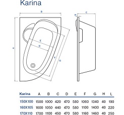Koller Pool Акриловая ванна Karina 170x110 R – фотография-5