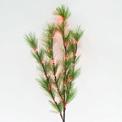 Feron Ветка ели декоративная LD208B, 24 LED (красный), 80 см – фотография-1