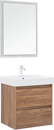 Aquanet Мебель для ванной Nova Lite 60 подвесная дуб шоколадный – фотография-1