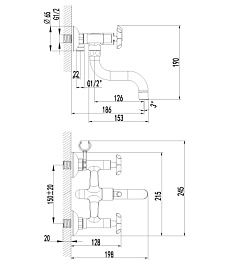 Lemark Смеситель Practica LM7512C для ванны и душа – фотография-2