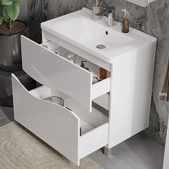 Volna Тумба с раковиной Volna 80.2Y белая – фотография-5