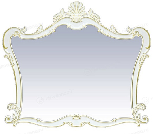 Misty Зеркало Misty Bianco 80 белое/сусальное золото – фото-1