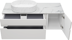 Brevita Тумба под раковину Pallisandro 120 L подвесная серая матовая – фотография-5