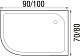 Wemor Душевой поддон 90/80/24 R – картинка-7