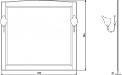 ValenHouse Комплект мебели Эллина 105 слоновая кость, фурнитура золото – фотография-6