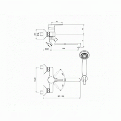 Vidima Смеситель для ванны и душа Logik BA280AA – фотография-2