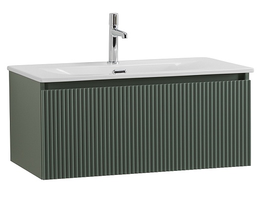 BelBagno Тумба с раковиной Uno 80 с 1 ящиком подвесная Еловый матовый с раковиной BB-8099-3-80 – фото-1