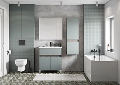 Акватон Тумба с раковиной Форест 75 дуб рошелье/сумеречный голубой – фотография-17