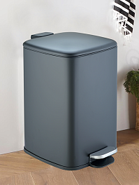 WeltWasser Ведро для мусора WW Berg BL 12L черное матовое – фотография-2