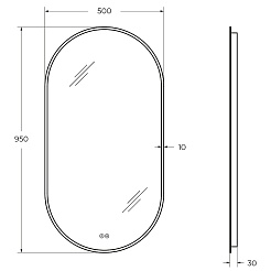 Cezares Зеркало Ellisse 50 – фотография-9