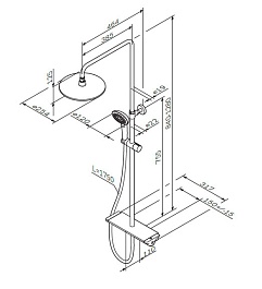 Am.Pm Душевая система Spirit V2.0 ShowerSpot F0770A400 с термостатом – фотография-8