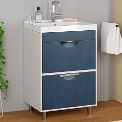 Mixline Мебель для ванной Байкал 60 белая/графит – фотография-5