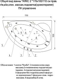 Aquatek Акриловая ванна Аякс 2 170x110 L – фотография-6