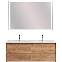 BelBagno Мебель для ванной Kraft 120 подвесная 4 ящика Rovere Nebrasca Nature двойная раковина