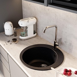 Mixline Мойка кухонная ML-GM13 черная – фотография-4