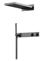 Sancos Душевой комплект Linn SC9023GG вороненая сталь