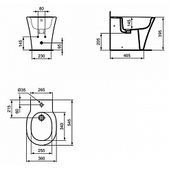 Ideal Standard Биде напольное Connect Air E018001 – фотография-5