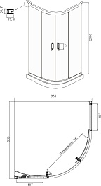 Ambassador  Душевой уголок Royal 100x100 18015105 – фотография-3