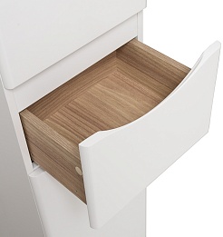 Runo Шкаф пенал Афина 35 белый – фотография-4