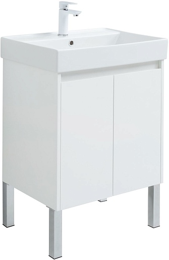 Aquanet Мебель для ванной Nova Lite 60 2 дверцы подвесная белая глянцевая – картинка-11