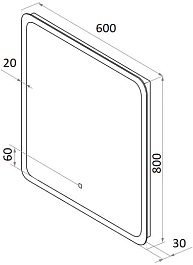 Ceruttispa Зеркало Мадера 60x80 с подогревом – фотография-8