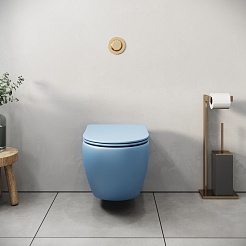 Grossman Унитаз подвесной Color GR-4455BSMS голубой матовый – фотография-15