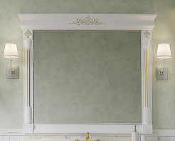 Misty Зеркало Астория Gold 105 белое/глянец – фотография-1