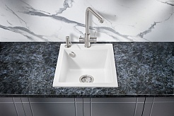 Milacio Мойка кухонная Murcia 42 Cuarzo белая – фотография-2