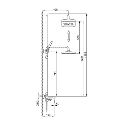 Frap Душевая стойка H84 F2484 хром – фотография-3