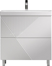 Velvex Тумба под раковину Edge 70.2Y белый глянец – фотография-1