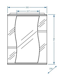 Stella Polare Зеркало-шкаф Лолита 55/С – фотография-3