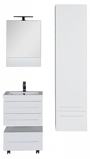 Aquanet Тумба подкатная "Нота 58" белая – фотография-10