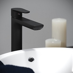 Aringa Смеситель для раковины чаши Рейн AR02014BL черный – фотография-4