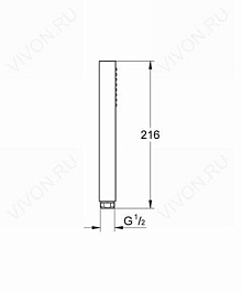 Grohe Душевая лейка "Euphoria Cube Stick 27698000" – фотография-2