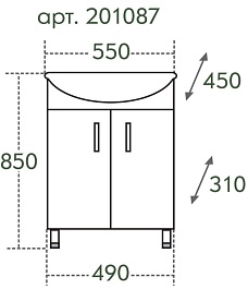 СанТа Тумба с раковиной Уют 55 – фотография-8