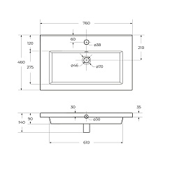 BelBagno Тумба с раковиной Kraft 75 Bianco Opaco – фотография-6
