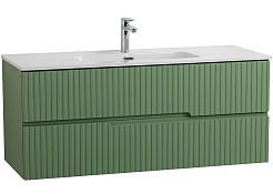 Cezares Тумба с раковиной Duet-N 120 подвесная CZR-8095-120 фисташковый софт – фотография-1