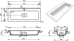 Vivon Мебельная раковина Эстет Каре Мини 90 Люкс – фотография-2