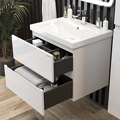 Onika Мебель для ванной Эвада 60 подвесная белая – фотография-8