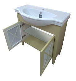 Misty Тумба с раковиной Анна 90 оливковая – фотография-6