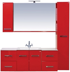 Misty Пенал для ванной Атланта 30 алый мак R – фотография-2