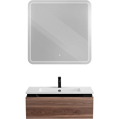 Cezares Тумба под раковину Slider 80 подвесная дымчатый орех – фотография-8