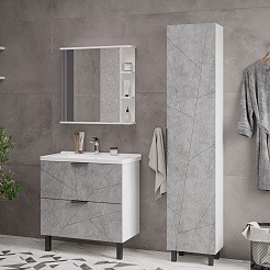 Volna Зеркальный шкаф Twing 70 белый – фотография-7