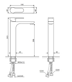 Excellent Смеситель для раковины OXALIA AREX.9002CR хром – фотография-2