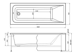 Aquanet Акриловая ванна Bright 180x70 – фотография-3