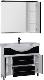 Aquanet Мебель для ванной "Доминика 100" черная (172410) – фотография-4